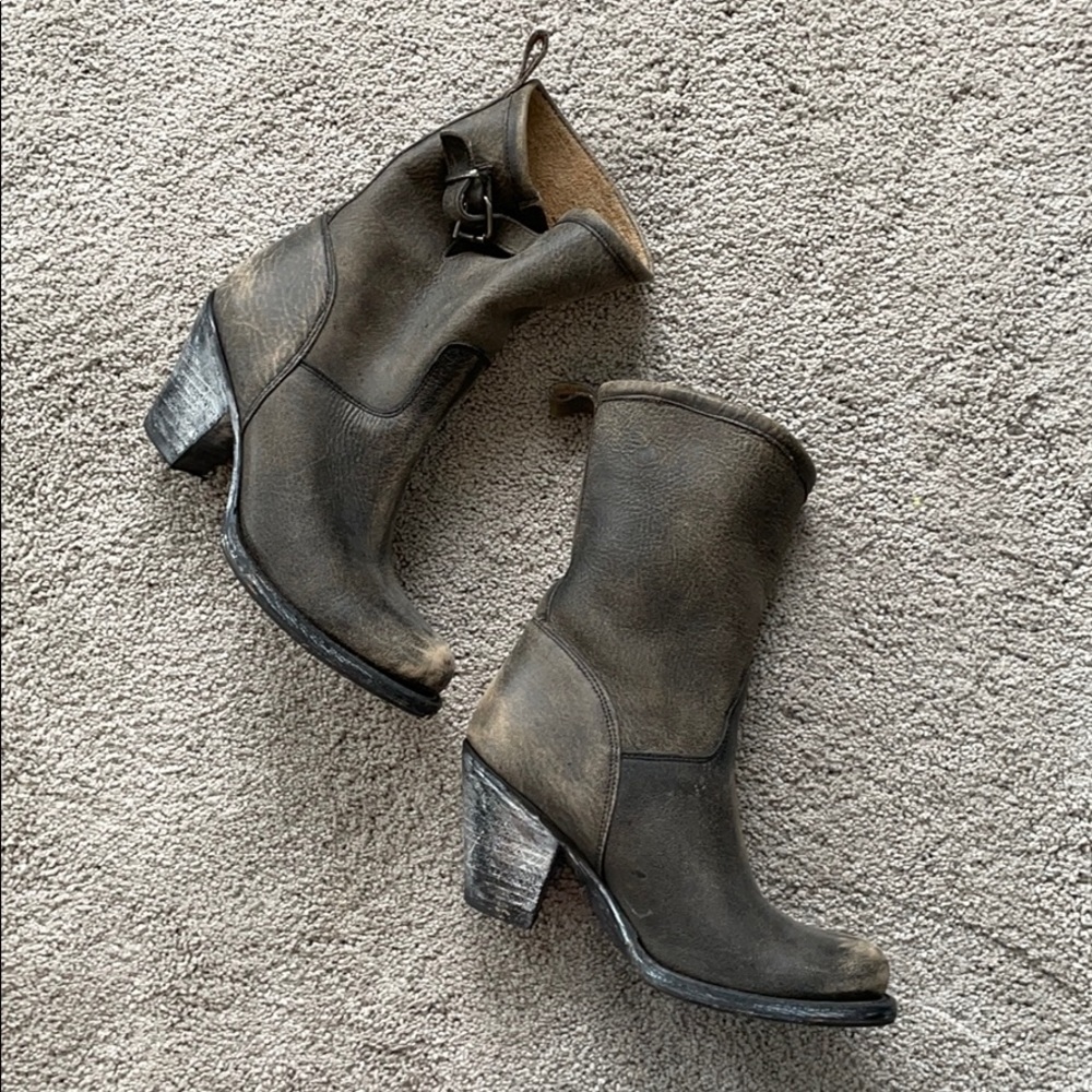 Leather boots